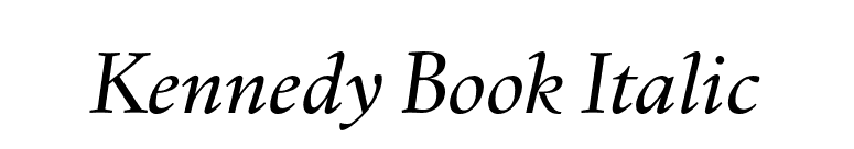 Kennedy Book Italic font preview