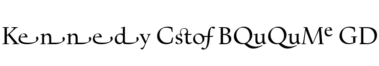 Kennedy Cus Book GD font preview