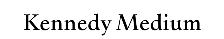 Kennedy Medium font preview