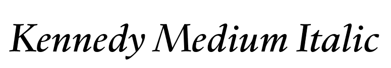 Kennedy Medium Italic font preview