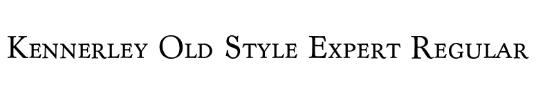 Kennerley Old Style Expert Regular font preview