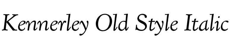 Kennerley Old Style Italic font preview