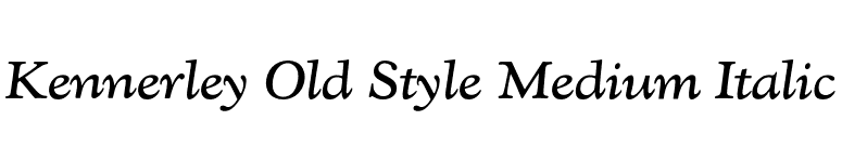 Kennerley Old Style Medium Italic font preview