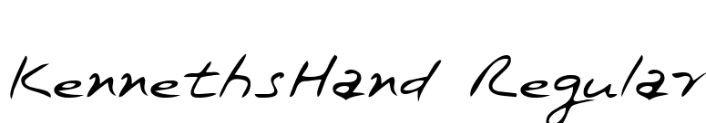 KennethsHand Regular font preview