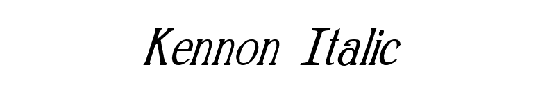 Kennon Italic font preview