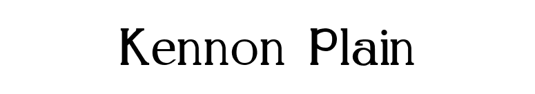 Kennon Plain font preview