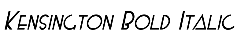 Kensington Bold Italic font preview