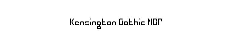 Kensington Gothic NBP font preview