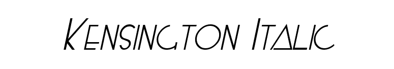 Kensington Italic font preview