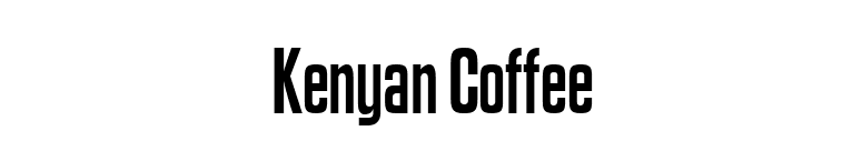 Kenyan Coffee font preview
