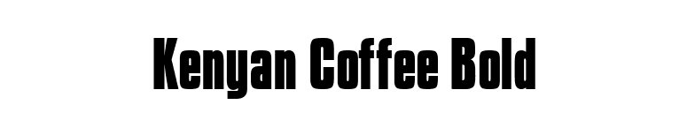 Kenyan Coffee Bold font preview