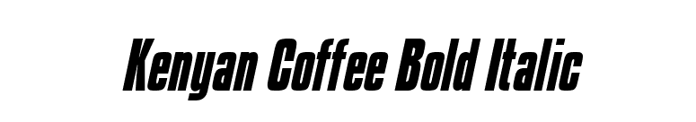 Kenyan Coffee Bold Italic font preview