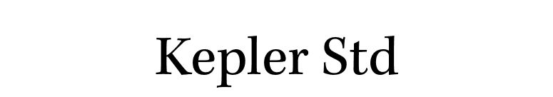 Kepler Std font preview