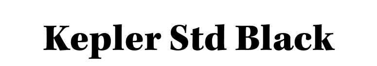 Kepler Std Black font preview