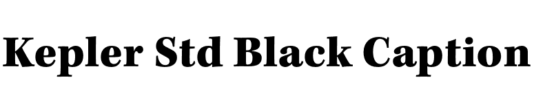 Kepler Std Black Caption font preview