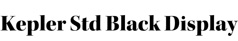 Kepler Std Black Display font preview