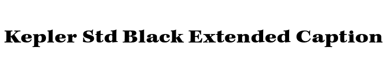 Kepler Std Black Extended Caption font preview