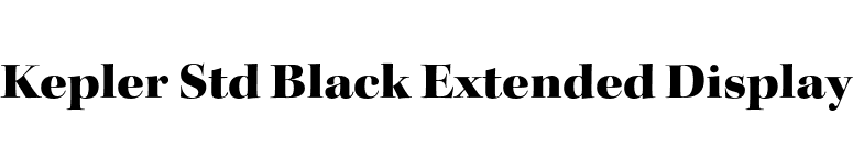 Kepler Std Black Extended Display font preview