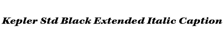 Kepler Std Black Extended Italic Caption font preview