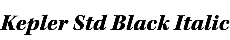 Kepler Std Black Italic font preview