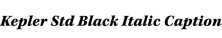 Kepler Std Black Italic Caption font preview