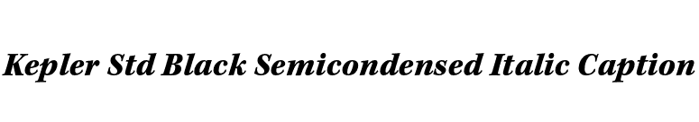 Kepler Std Black Semicondensed Italic Caption font preview