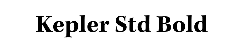 Kepler Std Bold font preview