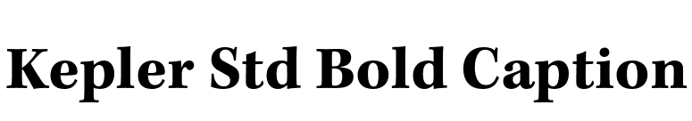 Kepler Std Bold Caption font preview
