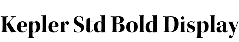 Kepler Std Bold Display font preview