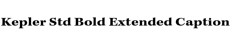 Kepler Std Bold Extended Caption font preview