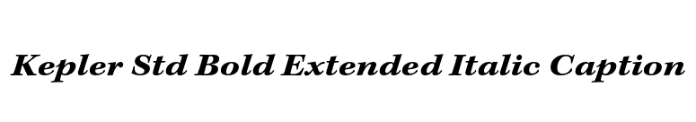 Kepler Std Bold Extended Italic Caption font preview