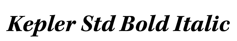 Kepler Std Bold Italic font preview