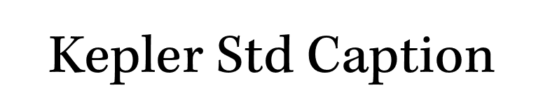 Kepler Std Caption font preview