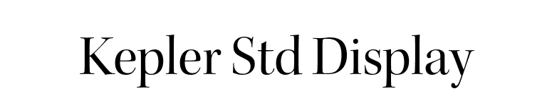 Kepler Std Display font preview