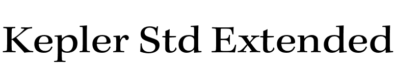 Kepler Std Extended font preview