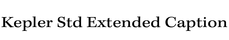 Kepler Std Extended Caption font preview