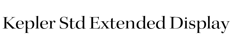 Kepler Std Extended Display font preview