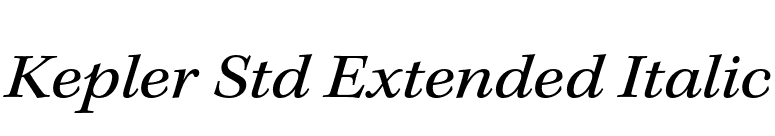 Kepler Std Extended Italic font preview