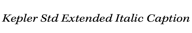 Kepler Std Extended Italic Caption font preview