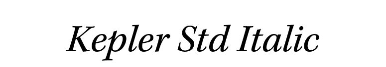 Kepler Std Italic font preview