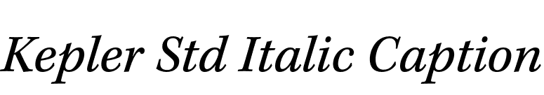 Kepler Std Italic Caption font preview
