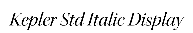 Kepler Std Italic Display font preview