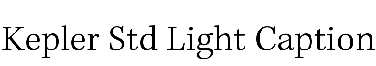 FontsMarket.com - Download Kepler Std Light Caption font for FREE