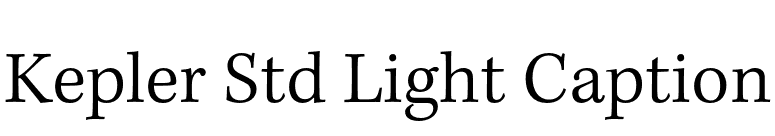 Kepler Std Light Caption font preview