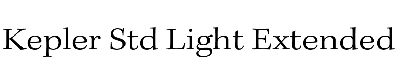 Kepler Std Light Extended font preview