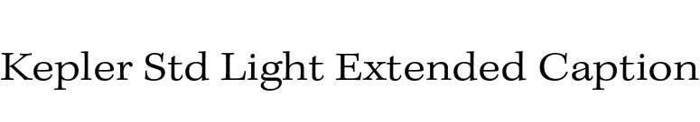 Kepler Std Light Extended Caption font preview