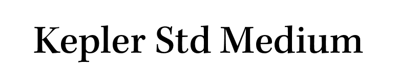 Kepler Std Medium font preview
