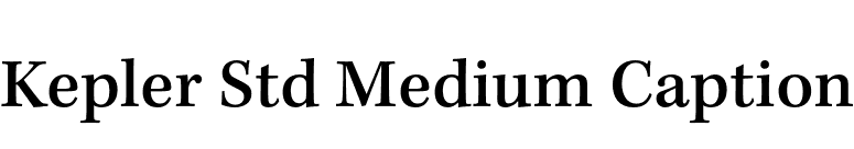 Kepler Std Medium Caption font preview