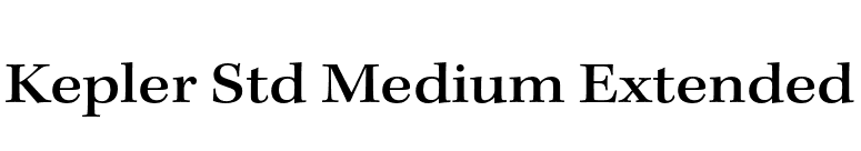 Kepler Std Medium Extended font preview