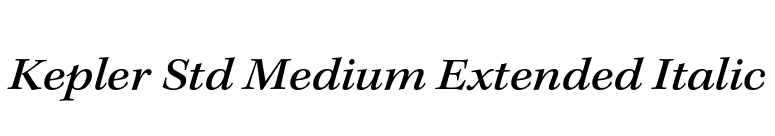 Kepler Std Medium Extended Italic font preview